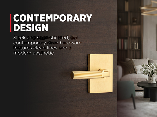 Sleek and sophisticated, our contemporary door hardware features clean lines and a modern aesthetic.