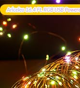Ariceleo Fairy Lights 32.8 ft USB Powered RGB String Lights with Remote &amp; APP Control, 8 Modes, W...