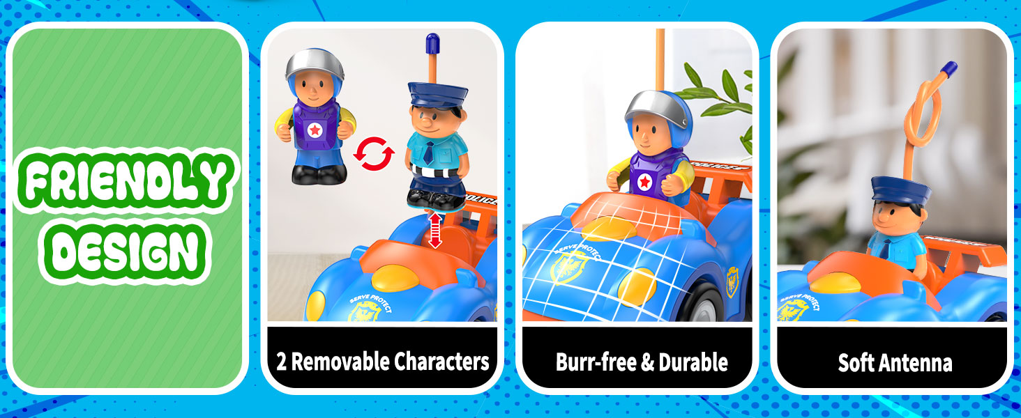 safe &amp; high quality police car for toddler boys