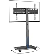 Afaloona Rolling TV Stand with Power Outlet, Mobile TV Stand for 32-75 Inch TVs up to 110 lbs, 30...