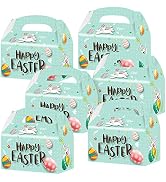 ArtCreativity Easter Treat Bags, 12 Pieces Easter Bags for Goodies, Cute Easter Bunny Cardboard w...