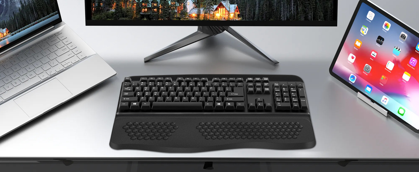 key board pad with wrist rest