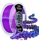 LOVOON 3D PLA Printer Filament 1.75mm, Silk Tricolors PLA Blue/Black/Purple, Magical Multicolor C...