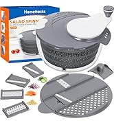 HomeHacks Salad Spinner Large Lettuce Spinner, Large Fruit Cleaner with Double Drainage Holes, 5 ...