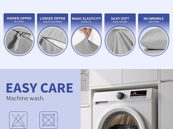 Hidden Zipper, Longer Zipper, Magic Elasticity, Silky Soft, No Wrinkle