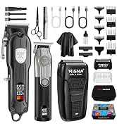 HIENA PRO Hair Clippers for Men Professional Cordless Hair Clippers Electric Beard Trimmer and Fo...