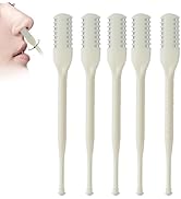 Mcbazel 5Pcs 2-in-1 Nasal Hair Cutter, Double-Sided Nose Hair Cutter, Manual 360° Rotating Nose H...