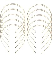 10 Pack Gold Silver Skinny Thin Slim Wire Double Layered Metal Headbands Base Elastic Alice Hairb...