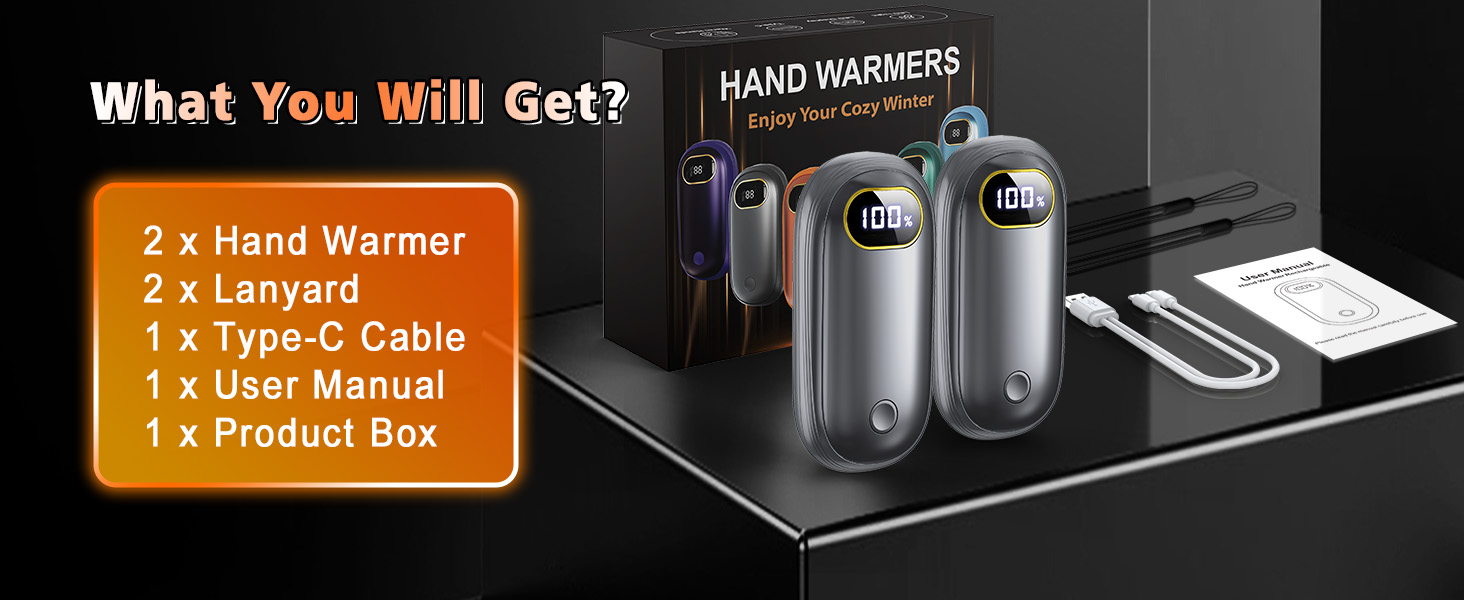 hand warmers rechargeable 2 pack