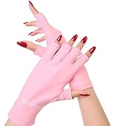 AIRSEE Premium UV Protection Gloves for Gel Manicures – UPF 50+ Fingerless Design, Anti UVA &amp; UVB...