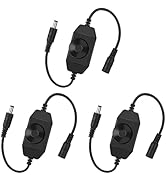 VIPMOON 3pcs LED Strip Lights Dimmer, DC 12V-24V 6A Rotary Dimmer Switch Controller for 5630 3528...