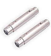 HUALEU 2-Pack XLR Female to Female, XLR 3 Pin Female to 3 Pin Female Adapter, Mic Barrel Extensio...