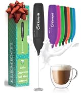 Elementi Powerful Frother Wand – Lightweight Milk Frother &amp; Drink Mixer Handheld, Matcha Whisk fo...