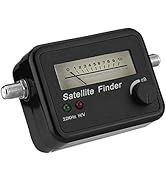Satellite Finder, Digital Signal Meter with Black Background and White Sat TV Receiver Profession...