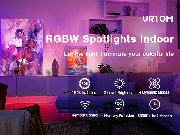 URTOM RGBW spotlights indoor