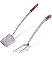 Grille Perfect Super Long 24-inch Grilling Fork and Spatula for Barbecue and Griddle | Long Handl...