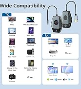 Wireless HDMI Transmitter and Receiver, 4K Decode 1080P Output, Plug and Play Wireless HDMI Adapt...