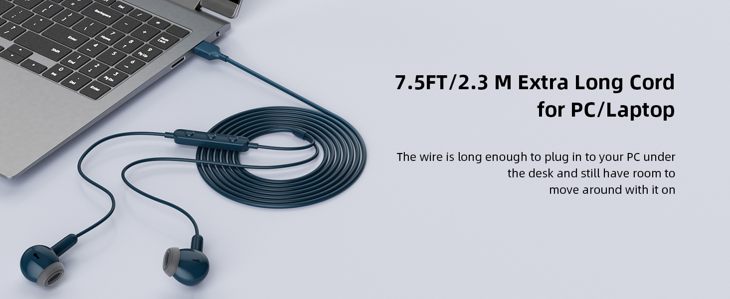 usb earbuds with microphone for pc laptop computer