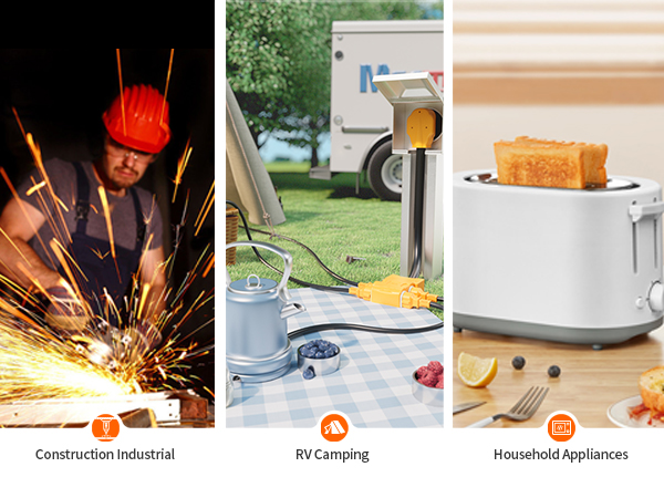 NEMA 14-50P to four NEMA 5-15/20R outlets