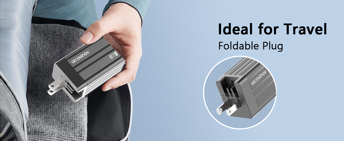 Foldable USB plug for travel