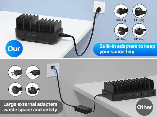 10 port usb charging station