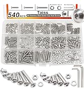 Taiss 540PCS M2 M3 Screws Kit M2 M3 x 4mm/6mm/8mm/10mm/12mm/16mm/20mm 304 Stainless Steel Metric ...