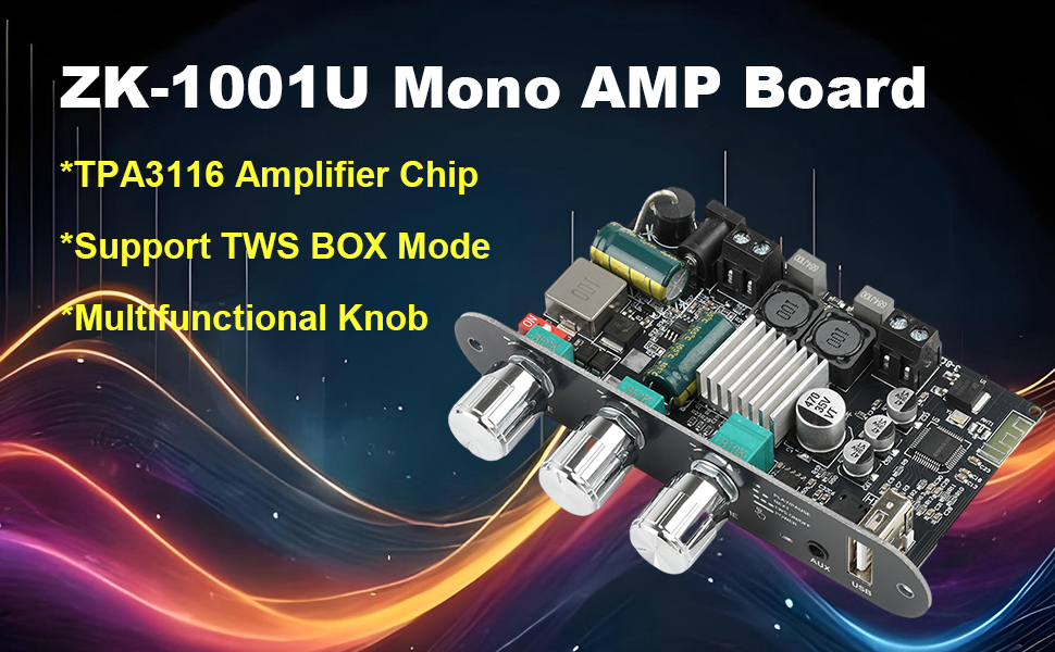 ZK-1001U Mono Bluetooth AMP Board