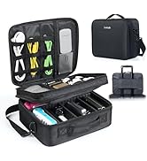 Luxtude Electronic Organizer Travel Case Large, Double Layer Tech Carrying Case, Cord Organizers ...