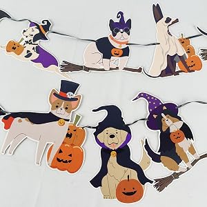 Halloween Dog Bunting Banner Halloween Dog Party Decorations…