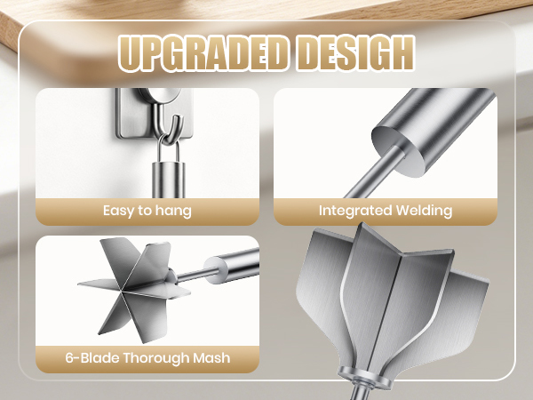stainless steel meat masher