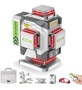 Huepar Pro Laser Level, 16 Lines Self-Leveling 4x360 Red Beam Cross Line Laser Tool, High Accurac...