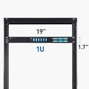 1U 19'' Blank Patch Panel for LGX Adapter Plates or Cassettes