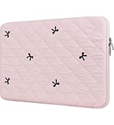 Puffy Laptop Sleeve 13-15.6 Inch Cute Quilted Laptop Case Bow Protective Soft Padded Computer Bag...