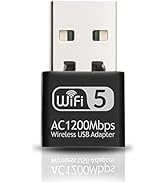 1200Mbps Mini USB WiFi Adapter for PC, SKYBESS 5G+2.4G Dual Band Wireless Network Adapter for Des...