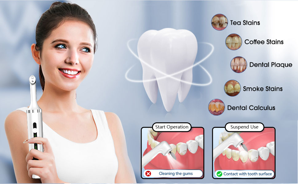 Tooth Polisher - Plaque Remover for Teeth Whitening Dental Tools Electric Tartar Polishing Teeth
