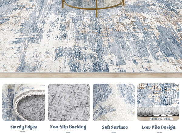 xluez washable rug