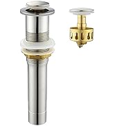 Pop up Sink Drain Stopper for Bathroom Vessel Vanity Sink Art Basin Brushed Nickel ,Small Cap wit...