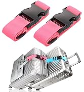 2Pack Luggage Straps for Suitcases, Travel Connector for Carry On Bag, Add Bag to Connect Two Sui...