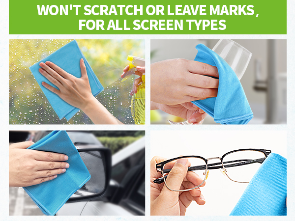 Lint Free Quickly Clean Windows, Mirrors, Glasses, Phone Screens, Camera lenses,