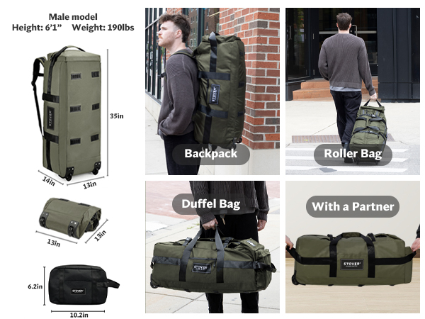 rolling duffel bag
