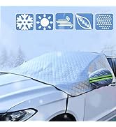 Kwak's Windshield Cover for Ice and Snow, Car Windshield Snow Cover Four-Layer Protection UV Sun ...