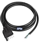 HayEastdor 5 Pin Trailer Connector 3.2FT/40Inch 18AWG Trailer Wiring Harness 5 Way Heavy Duty Tra...