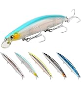 SeaKnight Hard Fishing Lure with Treble Fishing Hooks, SK005/SK008 Topwater Lure Minnow Swimbait ...