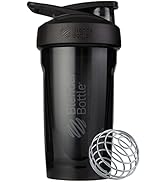 BlenderBottle Strada Shaker Cup Perfect for Protein Shakes and Pre Workout, 24-Ounce, Black