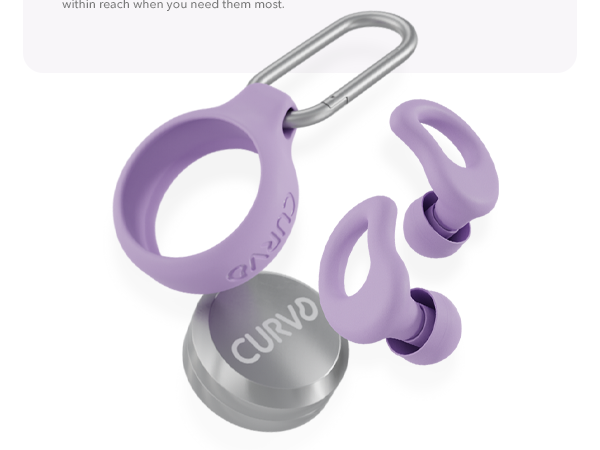 CURVD Everyday Earplug Bundle Purple Soften the Sound