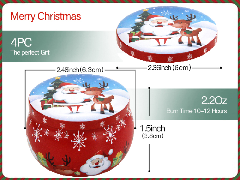Merry Christmas scented candle set
