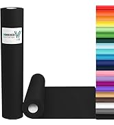 Vanhench Black Wrapping Paper 17.5"×760" (63'), Black Construction Paper for Poster Bulletin Boar...