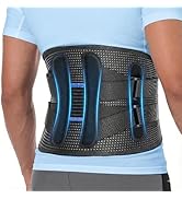 Fit Geno Back Brace for Lower Back Pain Men &amp; Women: Adjustable Lumbar Support Brace for Pain Rel...