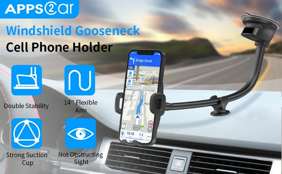 windshield truck phone mount