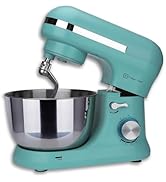 CULINARY CHEF CCSTM020-BLUE 4.5L Stand Stainless Steel Bowl, Tilt-Head Kitchen Electric Mixer wit...